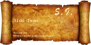 Sidó Iván névjegykártya